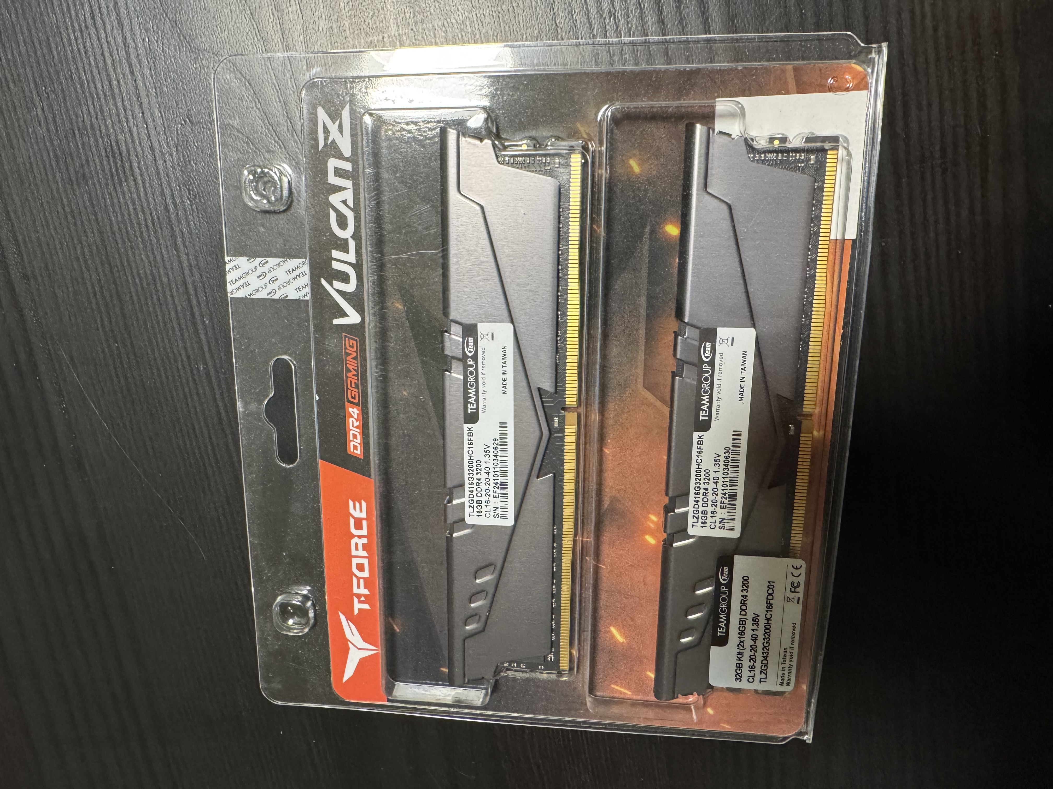 Team Group T-FORCE Vulcon Z 32GB 2x16gb DDR4-3200 KIT NEW