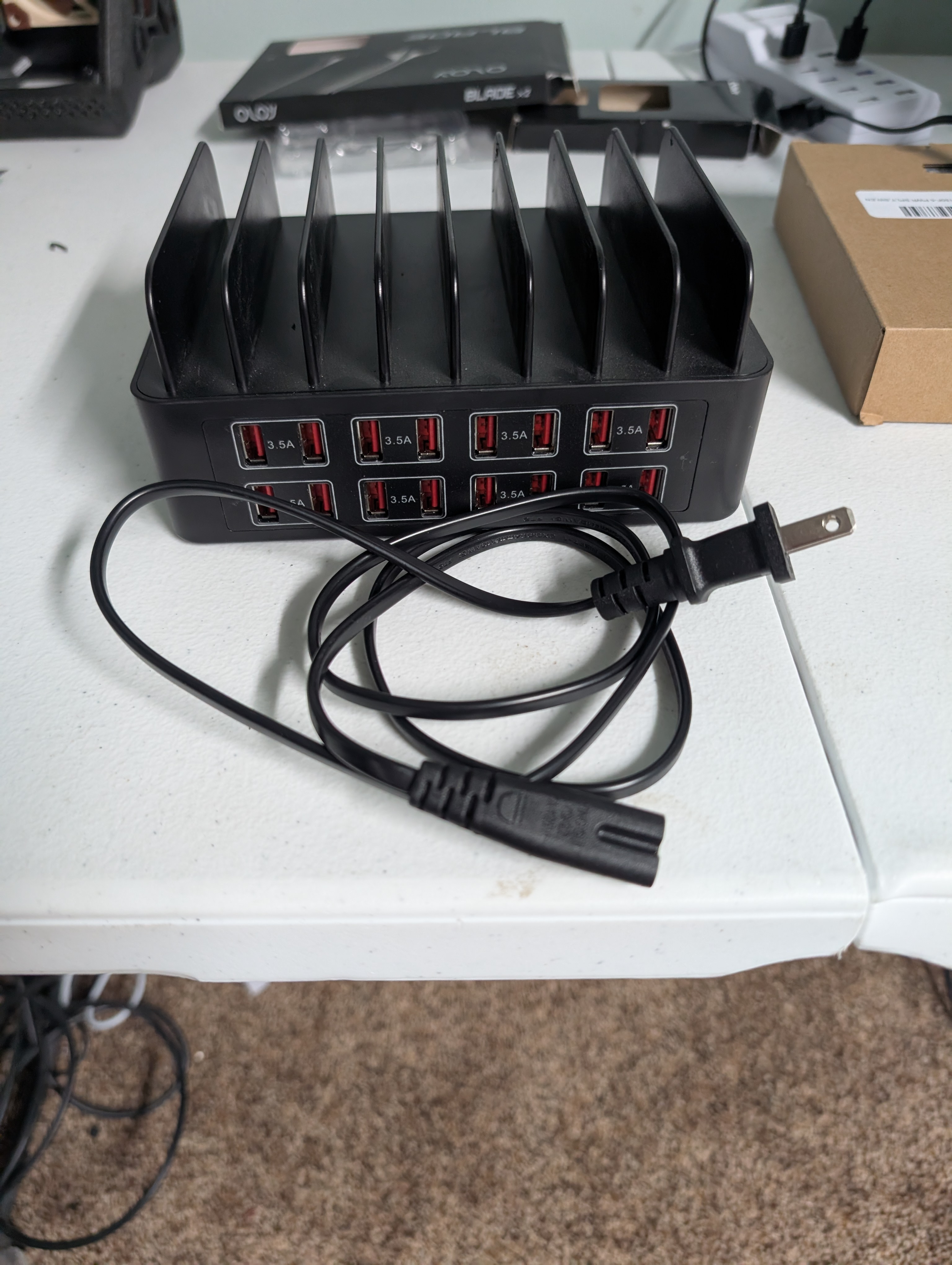 150 Watt Cell Charging Block w/ 9 type c cables
