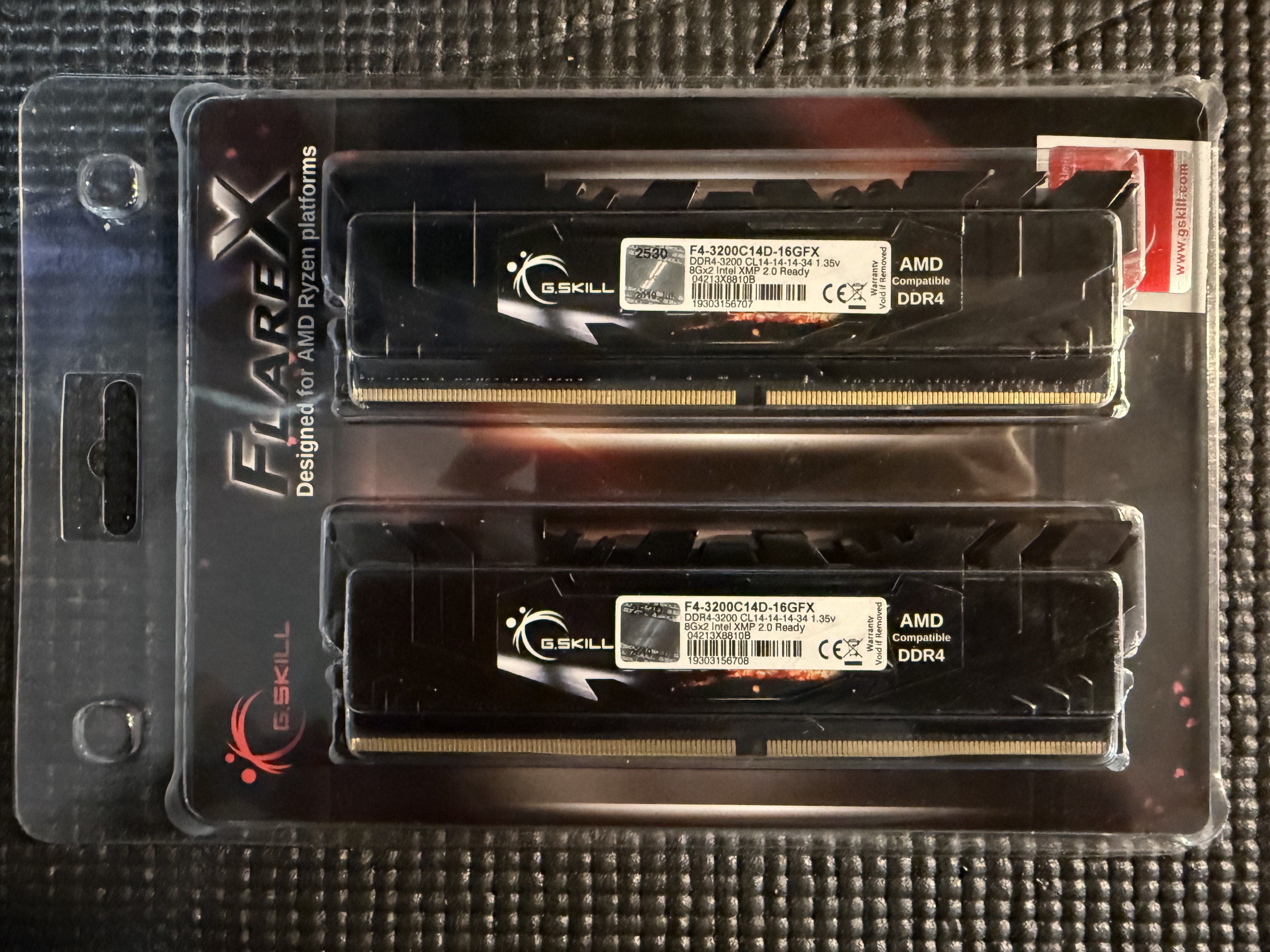 G.Skill Flare X DDR4 16GB RAM Kit (2 x 8GB 3200MHz CL14)